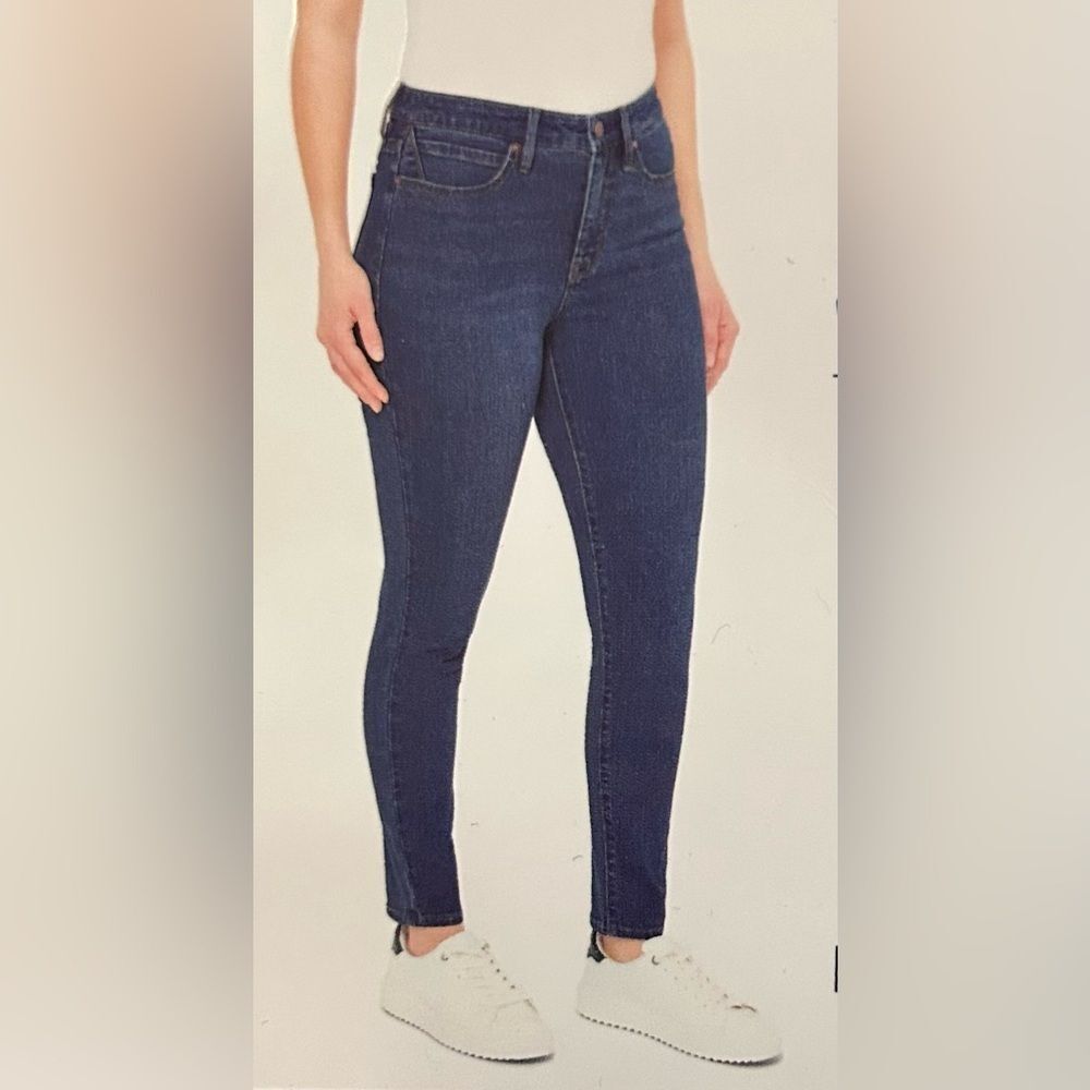 Seven7 High Rise Dark Blue Skinny Jeans